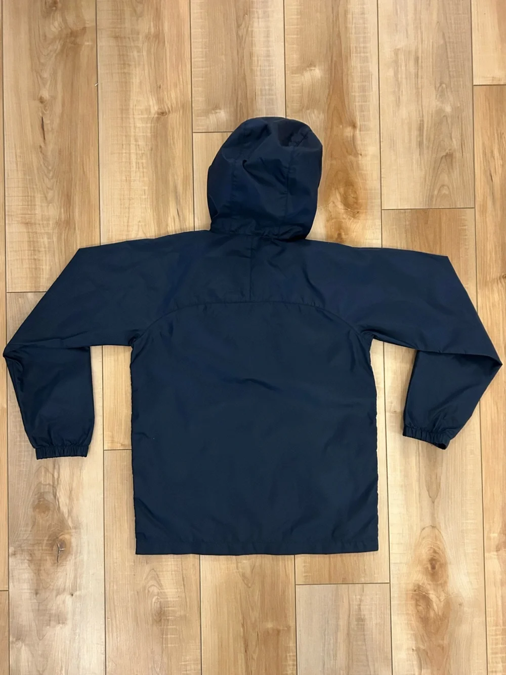 LANDS' END Kids’ Navy Hooded Windbreaker Jacket